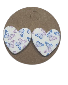 Heart Stud Butterfly