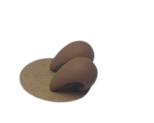 Comma Style Stud Earring Coffee