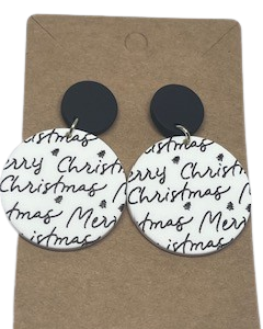 Drop Earring Christmas Wording