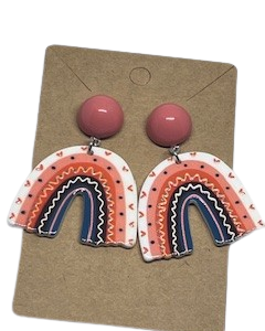 Rainbow Drop Earring Orange