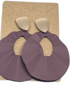 Geometric Drop Earring Brown