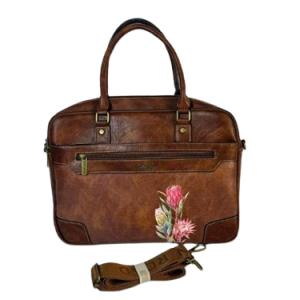Cotton On Pu Leather Laptop Bag Brown