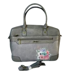 Cotton On Pu Leather Laptop Bag Grey