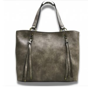 Vivace PU Leather Tussles Handbag - Stone