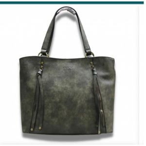 Vivace PU Leather Tussles Handbag - Green