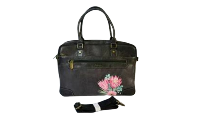 Cotton On Pu Leather Laptop Bag Black