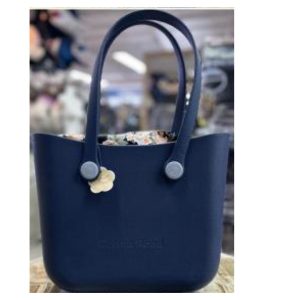 Cotton On Silicone Tote Beach Bag Navy