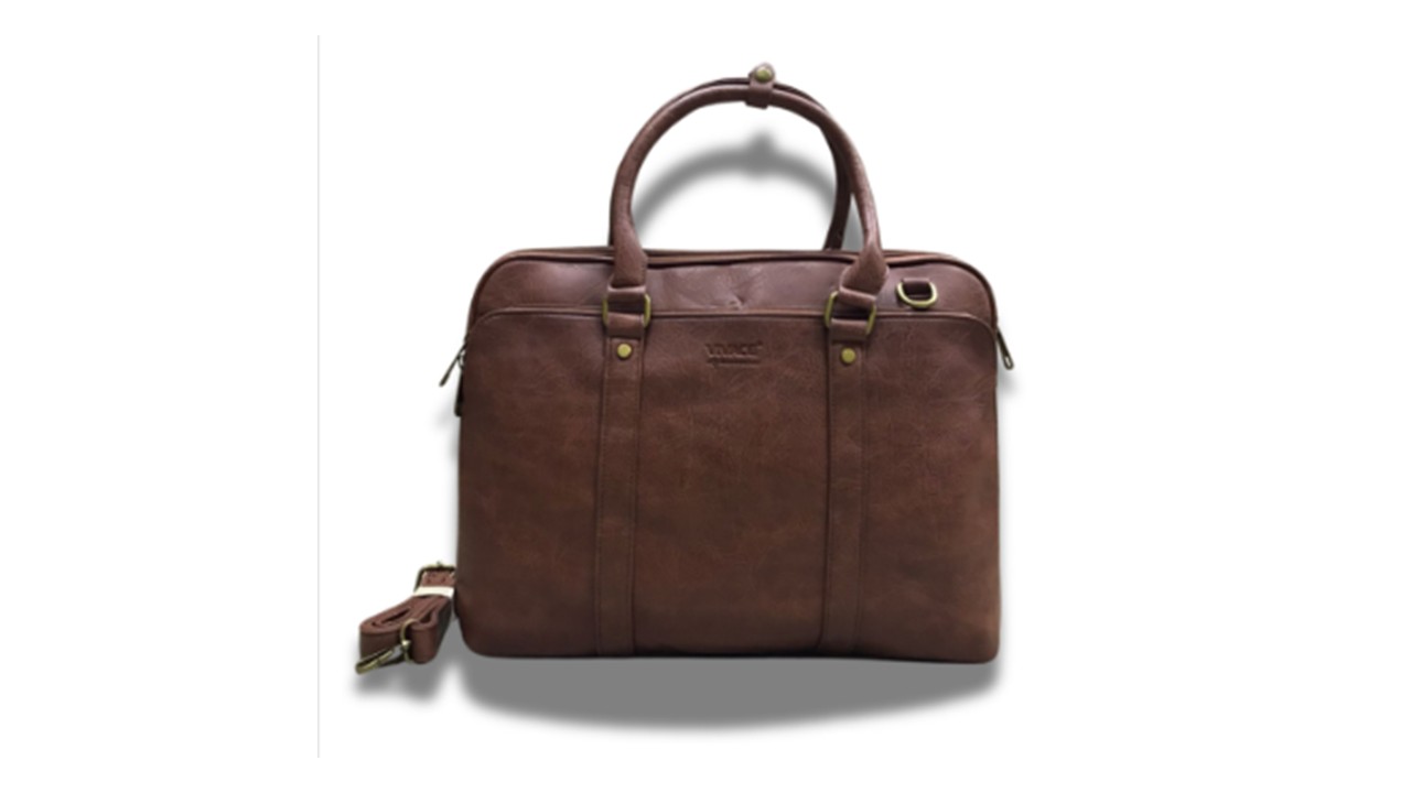 Laptop Bag Pu Leather Brown
