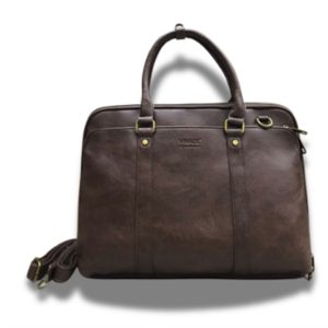 Laptop Bag Pu Leather Dark Brown