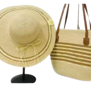 Cotton On Beach Bag and Hat Combo Beige