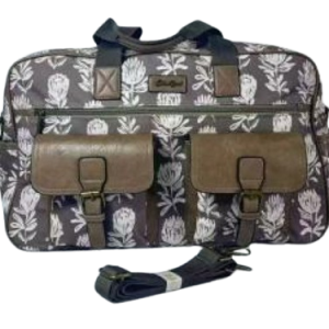 Cotton On Double Front Pocket Weekender Bag Khaki
