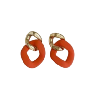 Geometric Earring Orange