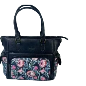 Cotton On Pattern Pu Leather Handbag Black